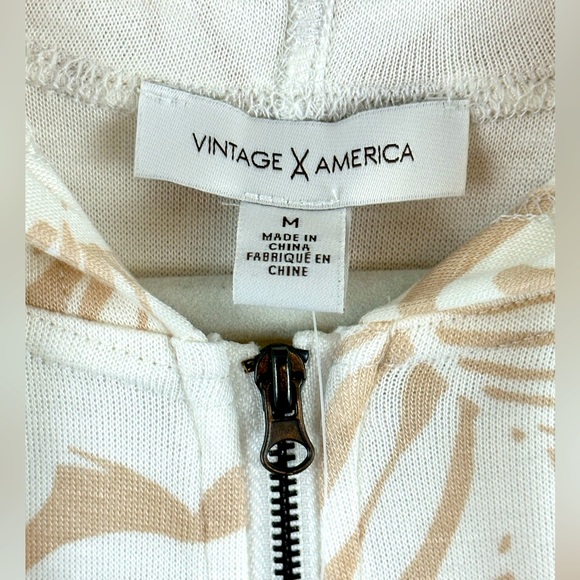 Vintage X America Moonlight Psalm Shadow Print Hooded Zip Front Sweatshi… - Picture 5 of 9